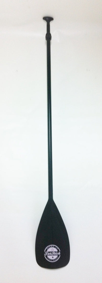 Back view of an assembled black Fatstick Standard 2 Piece Adjustable SUP Paddle
