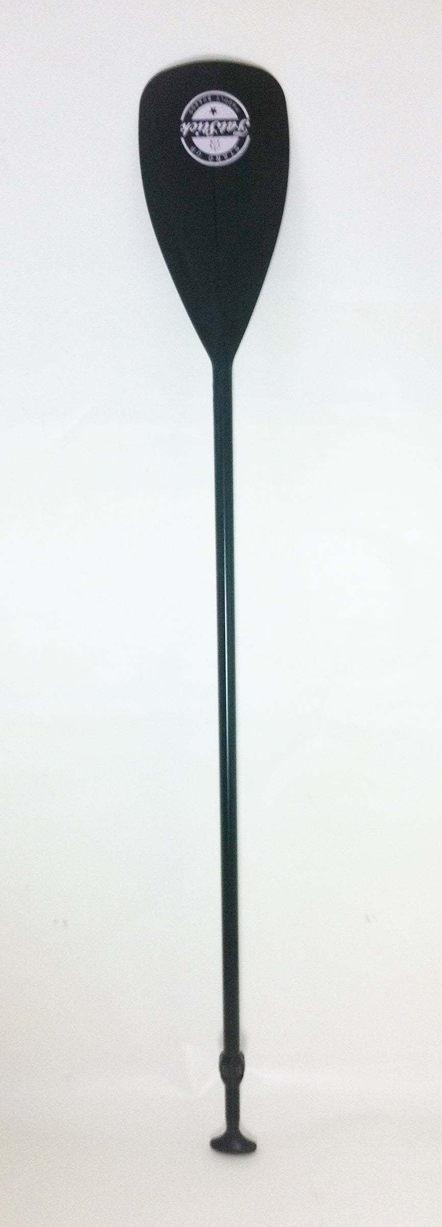 Front view of an assembled black Fatstick Standard 2 Piece Adjustable SUP Paddle
