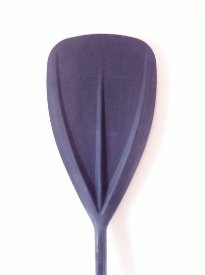 Back view of a black Fatstick standard 2 Piece Adjustable SUP Paddle blade on white background