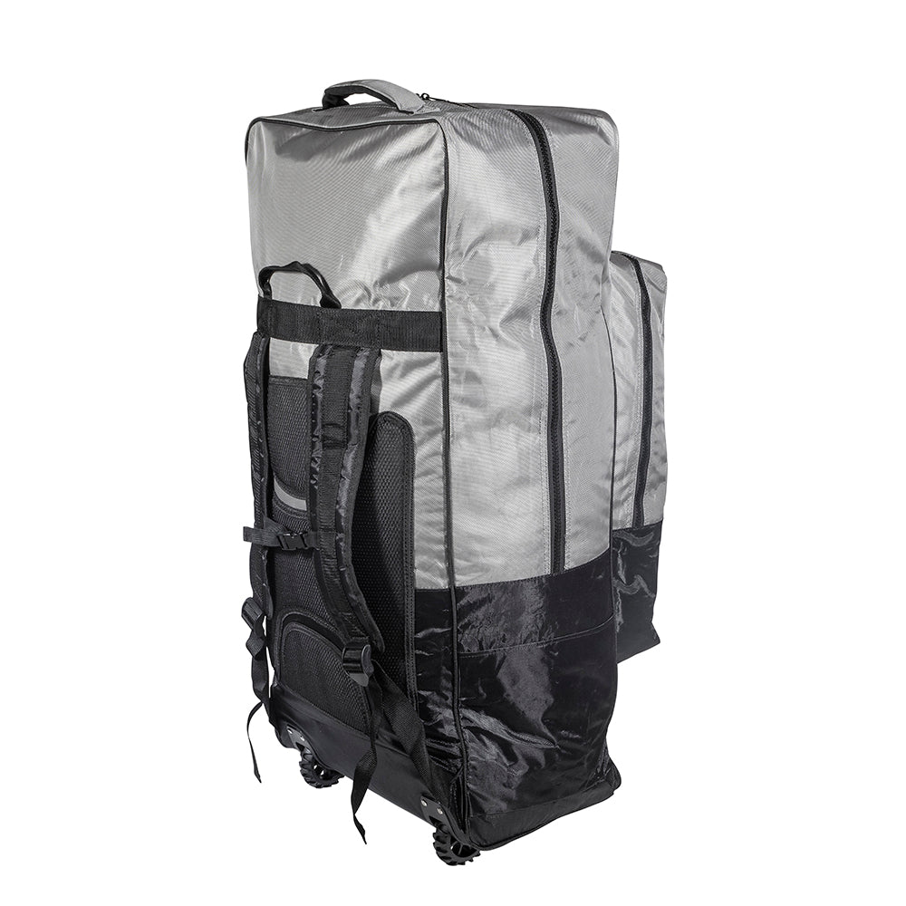 Back of the FatStick Wheeled Storage Bag Backpack, showing comfortable shoulder straps and padding.