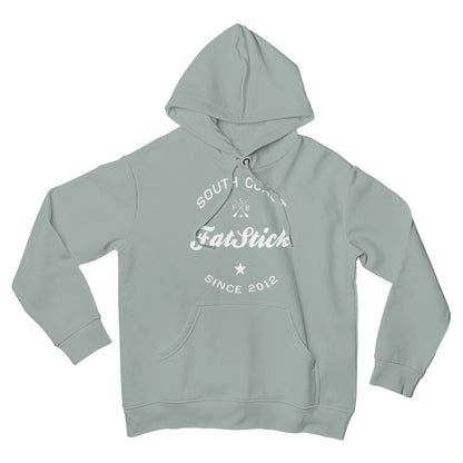 Light blue FatStick South Coast Lifestyle Hoodie, front view, isolated on white background, ideal for comfort and casual wear